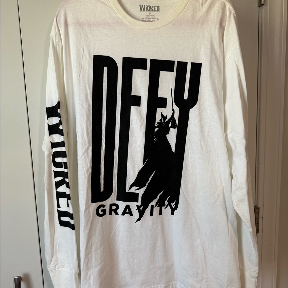 Wicked White Long Sleeve Tee with Black Graphic